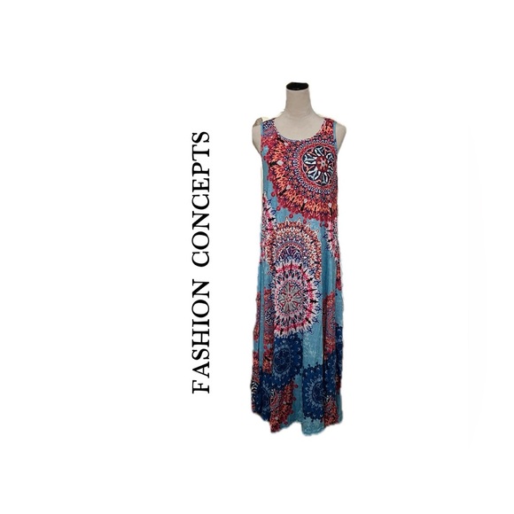 Bin3 FASHION CONCEPTS MIDI DAY DRESSES/LOUNGE WEAR IN SIZE S, M, L, XL. - Picture 1 of 15